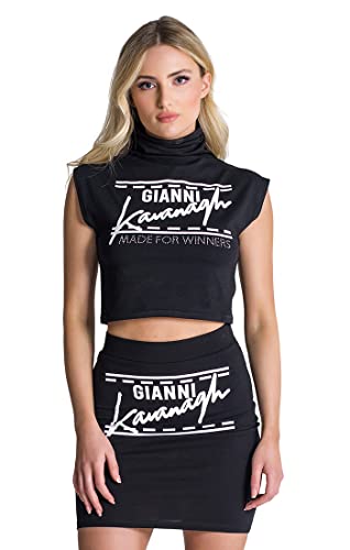 Gianni Kavanagh Damen Schwarzes Theater, Crop Top T-Shirt, X-Large von Gianni Kavanagh