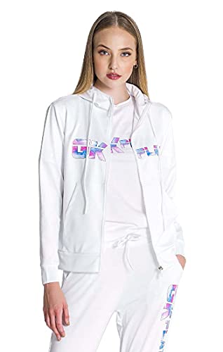 Gianni Kavanagh Damen White Gk Play Hoodie Jacket Jacke, weiß, 36 von Gianni Kavanagh