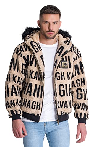 Gianni Kavanagh Herren Beige Bronx Jacket Sherpa-Jacke, L von Gianni Kavanagh
