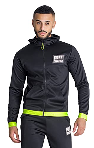 Gianni Kavanagh Herren Black Cyber Jacket Jacke, schwarz, Large von Gianni Kavanagh