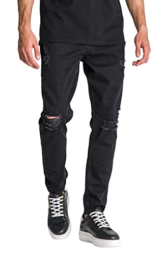 Gianni Kavanagh Herren Black Ripped Carrot Leg Jeans, XS von Gianni Kavanagh