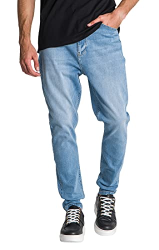 Gianni Kavanagh Herren Light Blue Carrot Leg Jeans, XS von Gianni Kavanagh