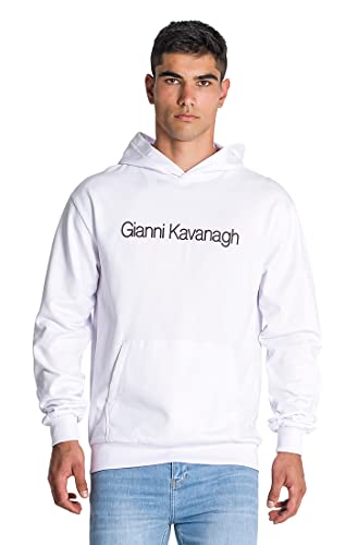 Gianni Kavanagh Herren White Essential Maxi Hoodie Kapuzenpulli, White, von Gianni Kavanagh