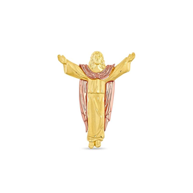 14K Gelb Und Rose Gold Jesus Anhänger. Religiöser von GianniDeloro