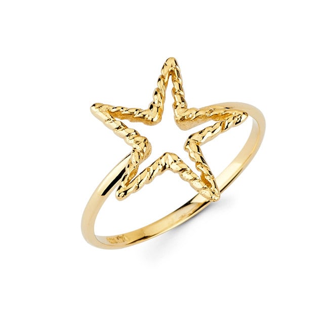 14K Gold Stern Ring Zierliche Twist-Draht Schmuck von GianniDeloro