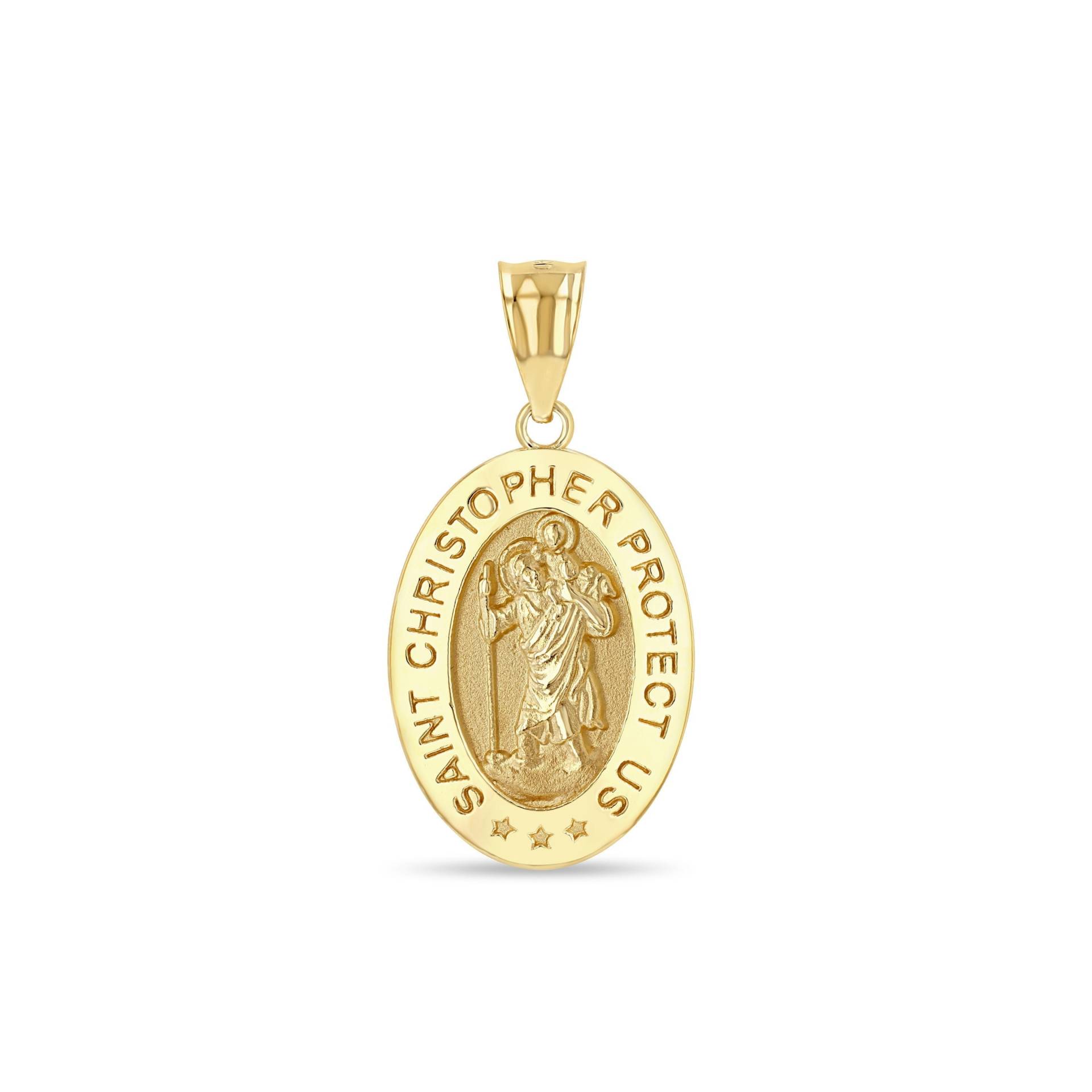 14K Massivgold St. Christopherus | Beschützer Der Kinder Anhänger von GianniDeloro