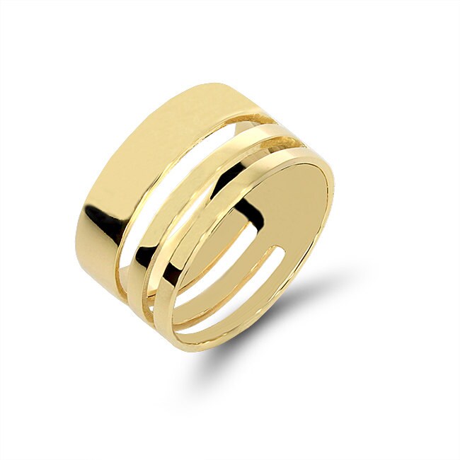 14K Solid Gold Knuckle Ring - Trendy Stapelbares Band von GianniDeloro