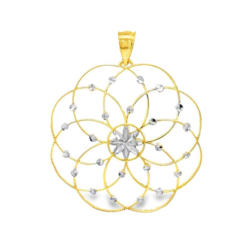 14Kt Gold Zweifarbiger Traumfänger Anhänger von GianniDeloro