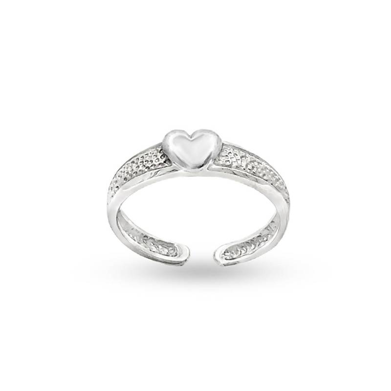 Einheitsgröße Sterling Silber Polierte Herz Zehenring von GianniDeloro