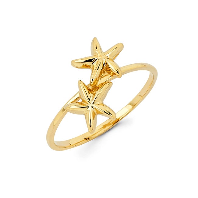 Eleganter 14K Gold Seestern Ring - Strand Inspirierter Ozean Schmuck von GianniDeloro