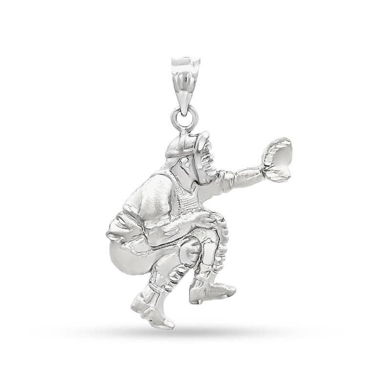 sterling Silber Baseball Zurück Catcher Charme von GianniDeloro