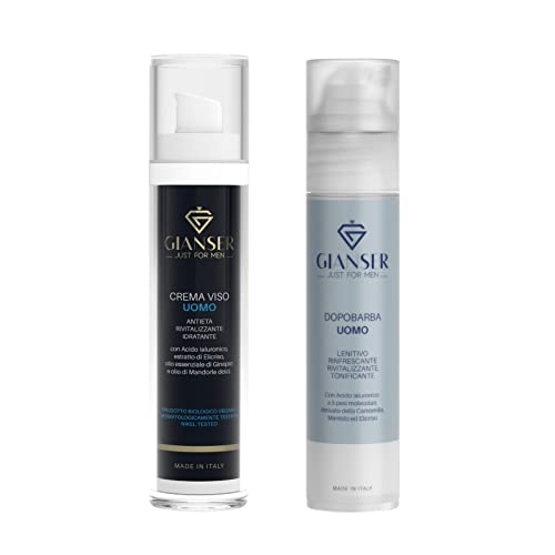 Gianser Just For Men – Wecken Sie Ihre Haut mit Eleganz: Good Morning Routine Gianser – Revitalisierende Gesichtscreme und Aftershave-Serum mit Hyaluronsäure für einen makellosen Start in den Tag! von Gianser Just for Men