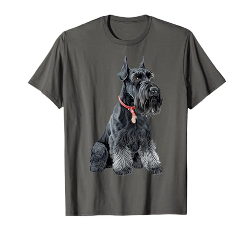 Riesiger Schnauzer Hund Mama Papa Welpe Züchter Gedenkstätte T-Shirt von Giant Schnauzer Dog Tees NYC