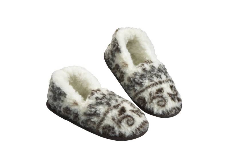 Giantore Pantoffel kuschelig weich mit Filzlaufsohle Plüsch Hausschuhe von Giantore