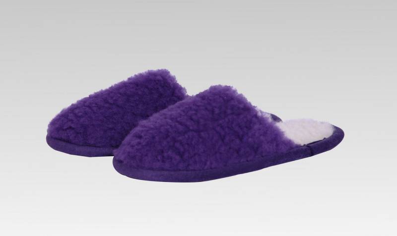 Giantore Pantoffel kuschelig weich mit Filzlaufsohle Plüsch Hausschuhe von Giantore