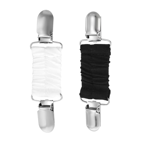 Giantree 2 Stück Kleid Cinch Clip, Pullover Clips Cardigan Clip Sweater Cardigan Clips Kleiderclips Taillen Cincherclip Rücken Cinchclips Schalclip Für Pullover Kleider Hemden (Schwarz Weiß) von Giantree