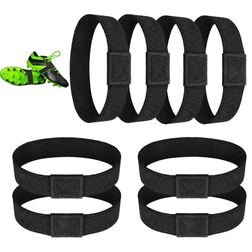 Giantree 8 Stück Schnürsenkel Fixierband, Kinder Schnürsenkel Halter, Verstellbare Elastische Fussball Triathlon Schnürsenkelhalter Geeignet Gegen Sich Lösende Schleifen für Sportschuhe Freizeitschuhe von Giantree