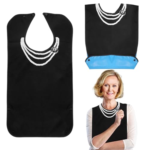 Giantree Lätzchen für Erwachsene, Erwachsene Lätzchen für ältere Frauen, Verstellbare Wasserdichte Frottee Lätzchens Wiederverwendbar Unisex Kleidungsschutz für Mutter Vater von Giantree