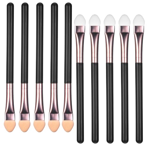 Giantree Lidschatten Pinsel, 10stück Schwamm Augen Make Up Pinsel, Doppelseitiger Lidschatten Applikator Professionelles Lidschatten-Werkzeug für Frauen für Reisen und den täglichen Gebrauch von Giantree