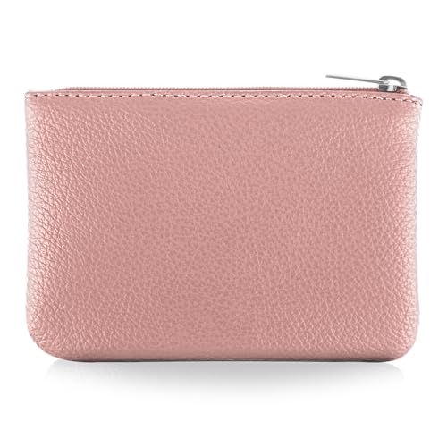 Giantree Mini Münzbörsen für Damen, Kleines Portemonnaie Damen Mini für Coin Purse Schlüsseletui, Klein Geldbörse Mini Geldbeutel für Münztaschen Lose Münze Aufbewahrung Münztasche (Pink) von Giantree