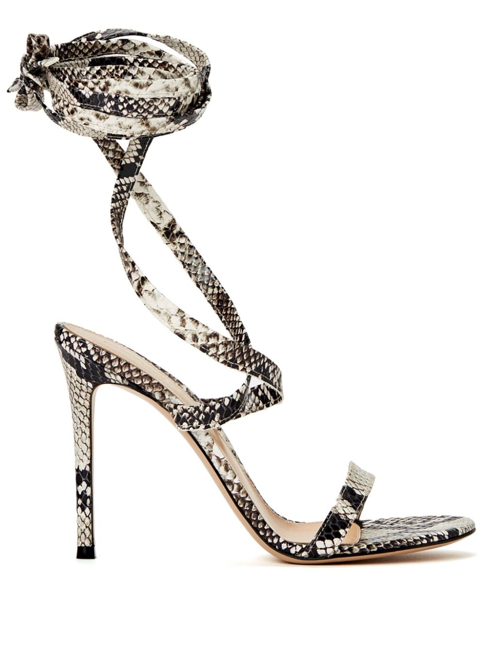 Gianvito Rossi Sandalen mit Python-Print - Nude von Gianvito Rossi