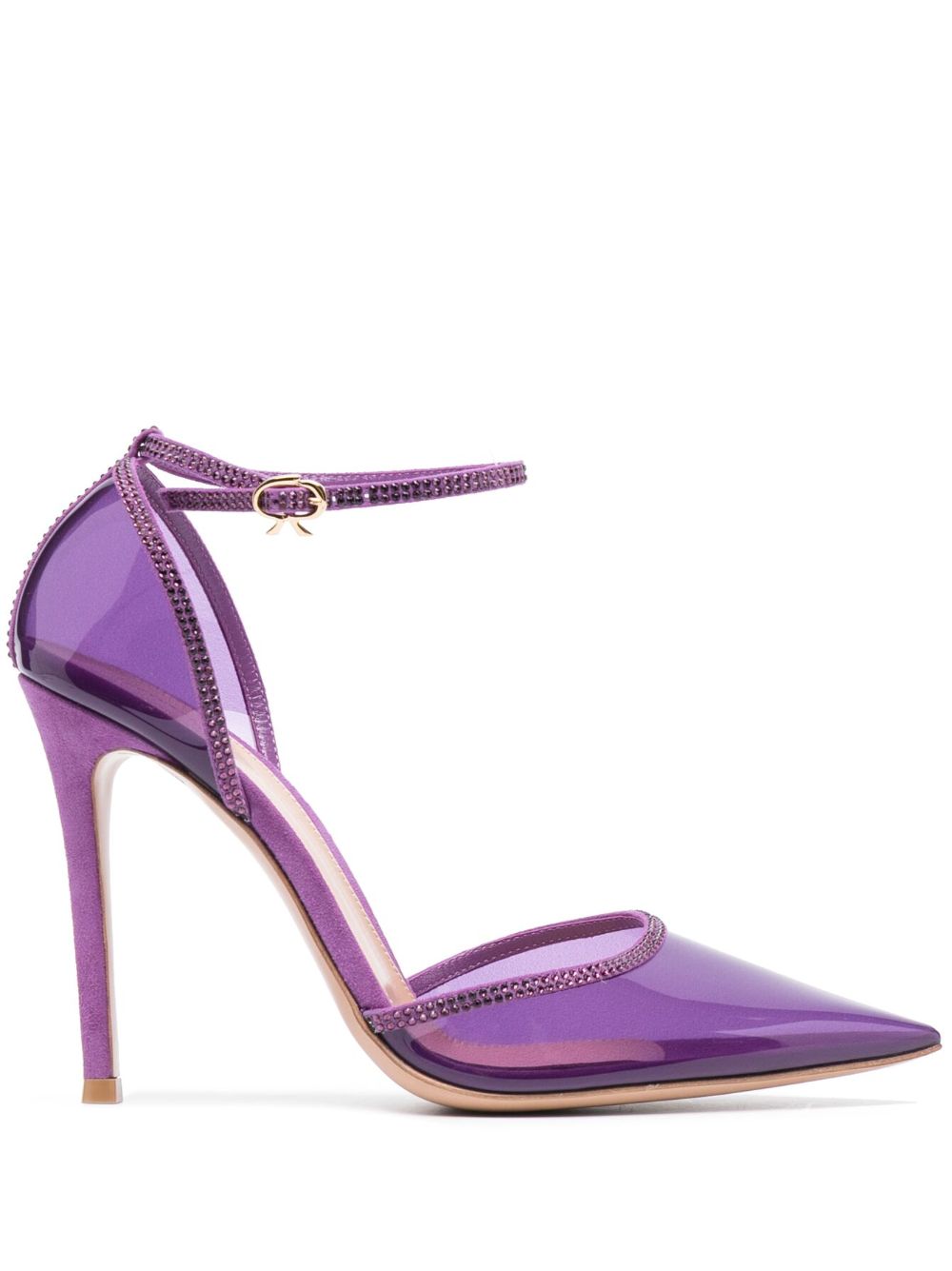 Gianvito Rossi Pumps mit Kristallen 110mm - Violett von Gianvito Rossi