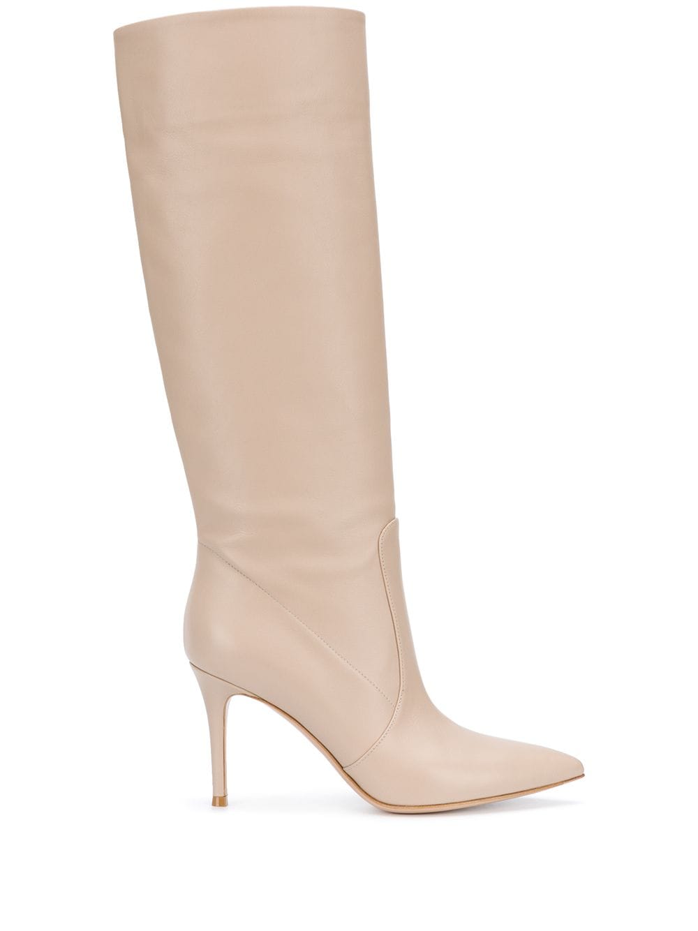 Gianvito Rossi Kniehohe Stiefel mit spitzer Kappe - Nude von Gianvito Rossi