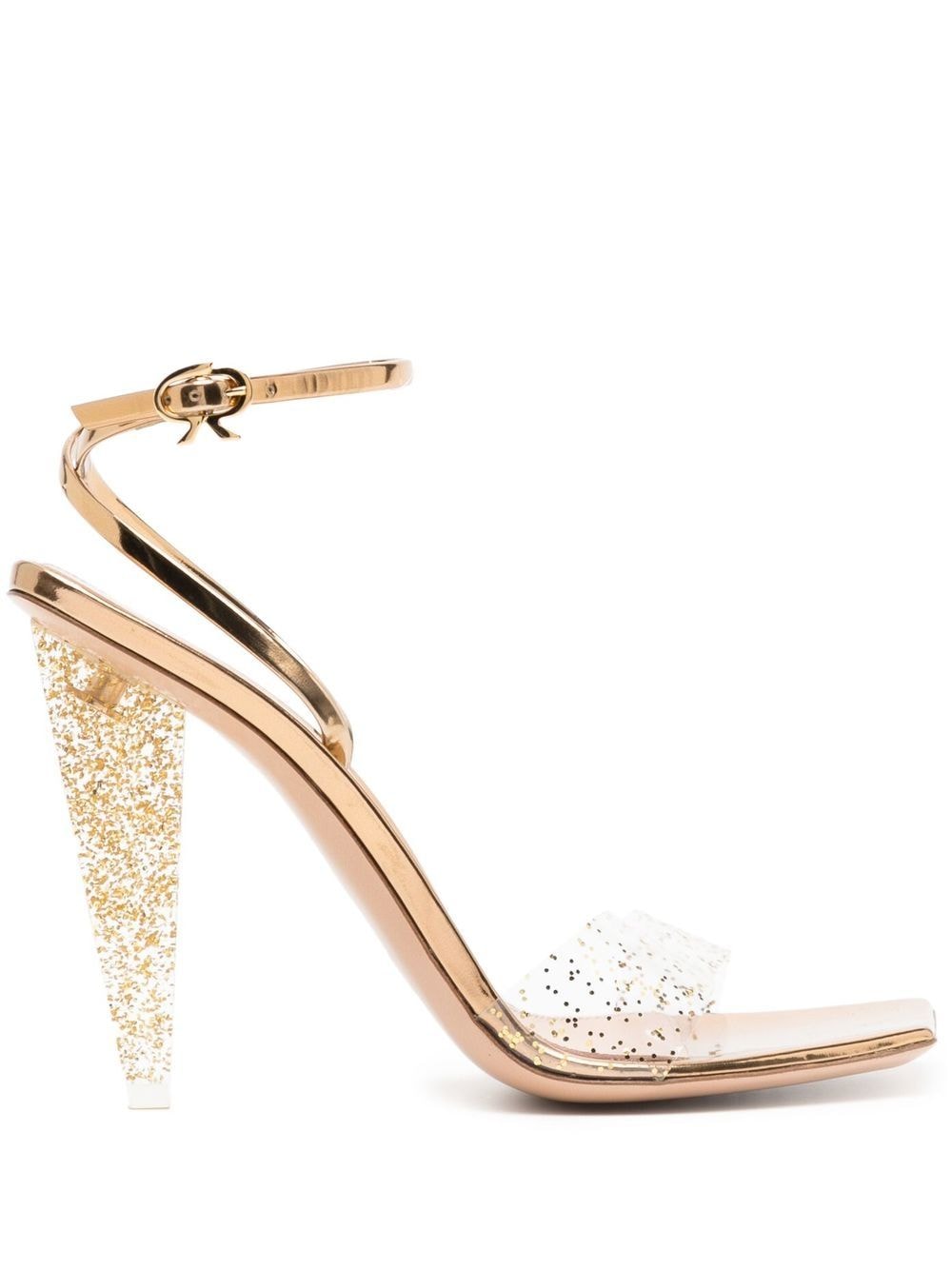 Gianvito Rossi Odyssey Pumps mit Glitter-Optik 111mm - Gold von Gianvito Rossi