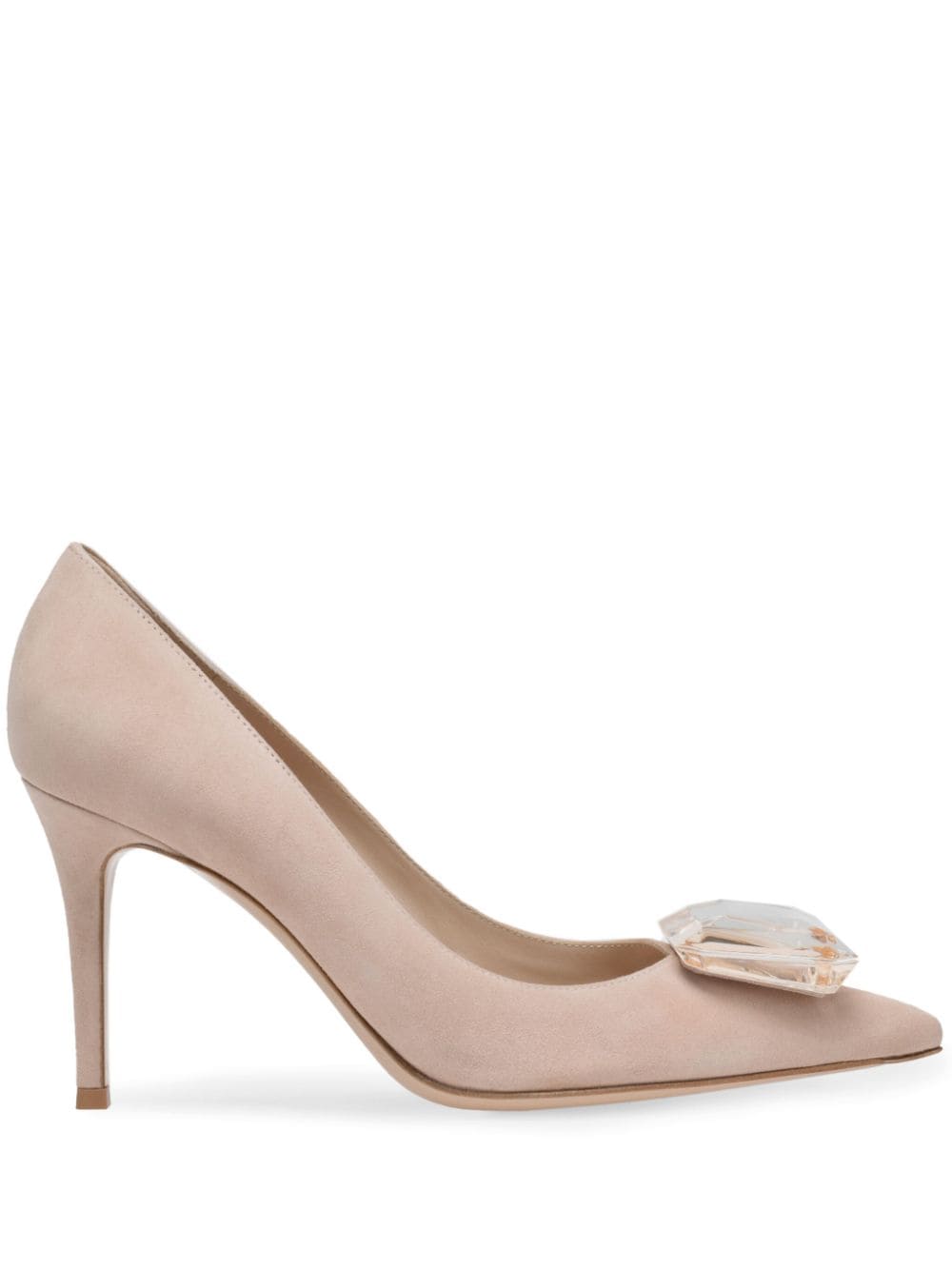 Gianvito Rossi Pumps aus Wildleder 85mm - Nude von Gianvito Rossi