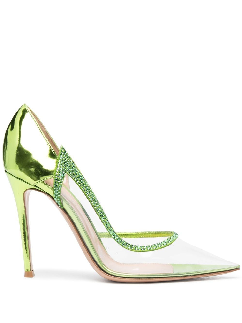 Gianvito Rossi Pumps mit Kristallen - Grün von Gianvito Rossi