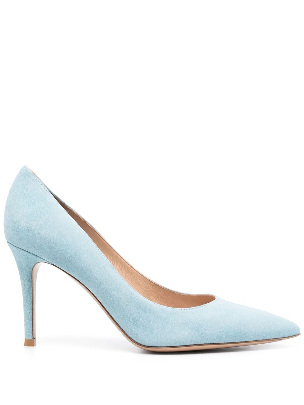 Gianvito Rossi Wildlederpumps mit spitzer Kappe - Blau von Gianvito Rossi