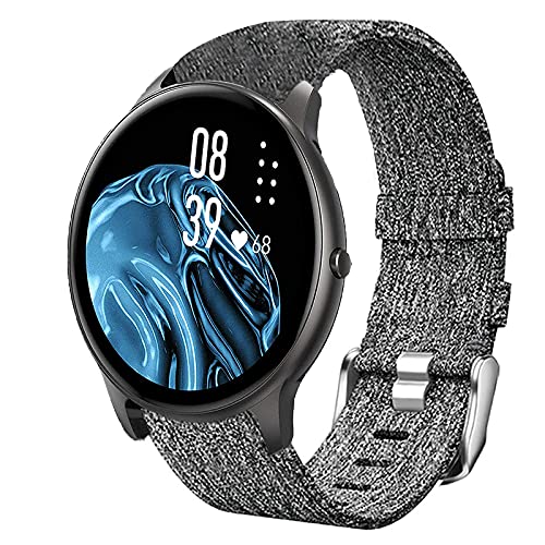 Giaogor Armband Kompatibel für AGPTEK LW11, Nylon Strick Replacement Uhrenarmband für AGPTEK LW11 / YAMAY SW022 Smartwatch (grau) von Giaogor