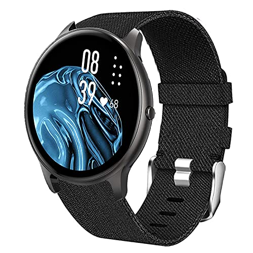 Giaogor Armband Kompatibel für AGPTEK LW11, Nylon Strick Replacement Uhrenarmband für AGPTEK LW11 / YAMAY SW022 Smartwatch (schwarz) von Giaogor