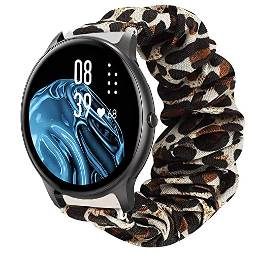 Giaogor Armband Kompatibel mit AGPTEK LW11, weiche Haargummis Uhrenarmband für AGPTEK LW11/ YAMAY SW022 Smartwatch (Leopard) von Giaogor