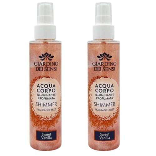 Giardino Dei Sensi Sweet Vanilla – Strahlendes Körperwasser mit Duft Shimmer Spray 150 ml – Sommer-Shimmer-Effekt & strahlende Haut (2) von Giardino Dei Sensi