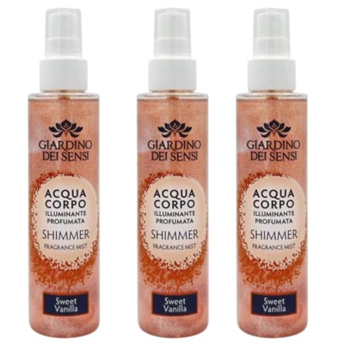 Giardino Dei Sensi Sweet Vanilla – Strahlendes Körperwasser mit Duft Shimmer Spray 150 ml – Sommer-Shimmer-Effekt & strahlende Haut (3) von Giardino Dei Sensi