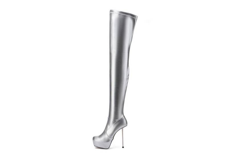 Giaro BRISA Overkneestiefel Absatzhöhe 14 cm, Innenplateau ca. 4 cm, veganes Leder von Giaro