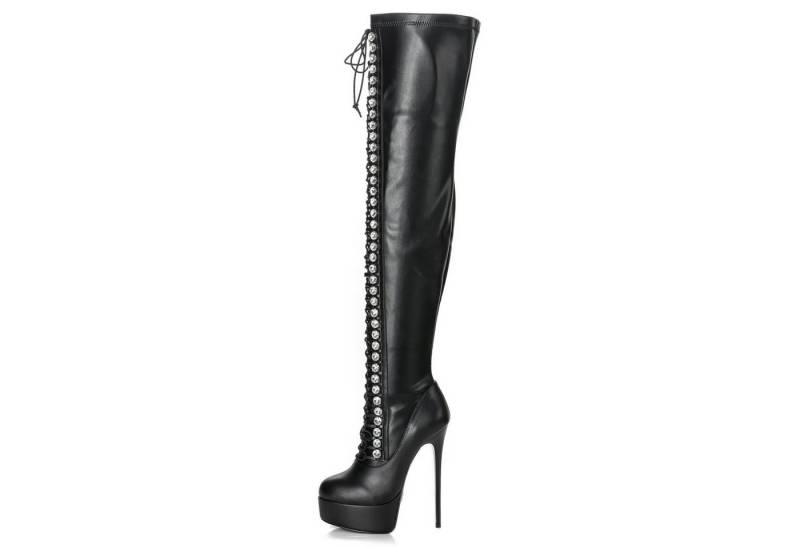 Giaro DOMINIQUE Overkneestiefel 16 cm Absatzhöhe, 4 cm Plateau, Strassbesatz von Giaro