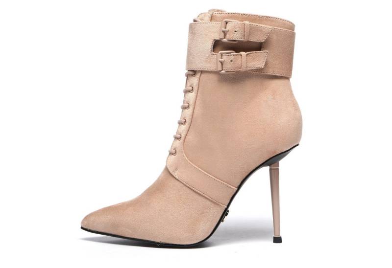 Giaro LESSORA High-Heel-Stiefelette 10 cm Absatzhöhe, Ankle Boots, Veloursleder von Giaro