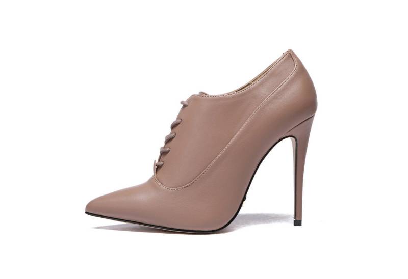 Giaro VICEROY TAUPE MATTE High-Heel-Stiefelette 11 cm Absatzhöhe, Oxford-Stil von Giaro