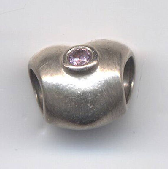 Pandora Sterling Silber Rosa Cz Geschwollene Herz Charm 925 Ale von GibsonsVintageShop