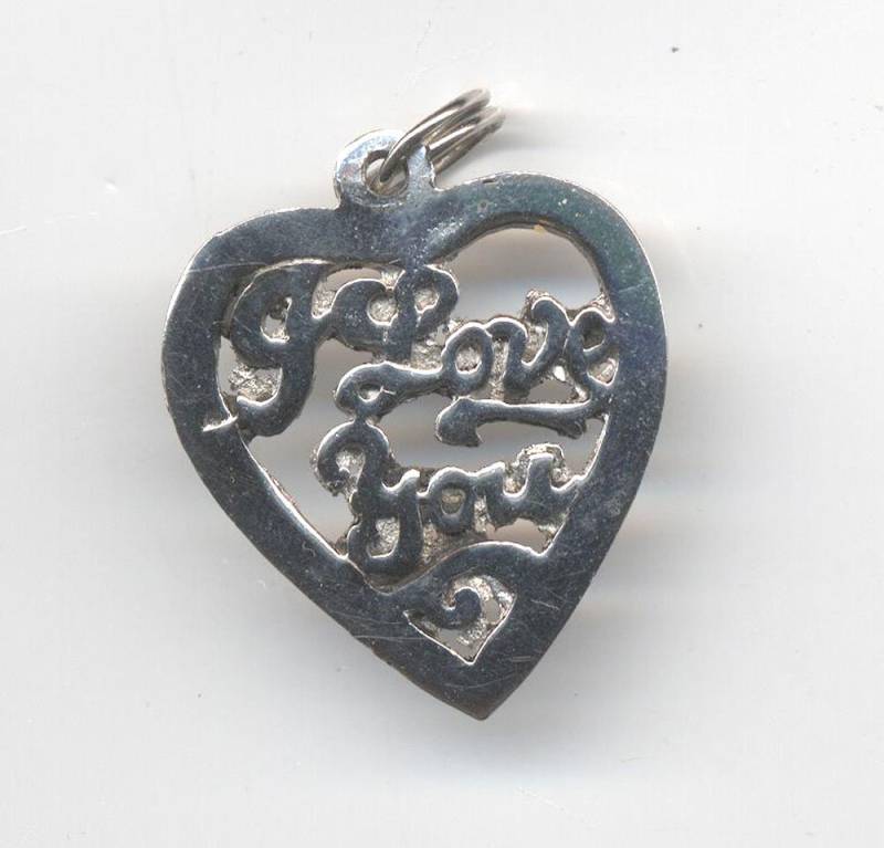 Vintage Sterling Silber "I Love You' Herz Charm Vintage Sterling Silber "I Love You' Herz Charm von GibsonsVintageShop
