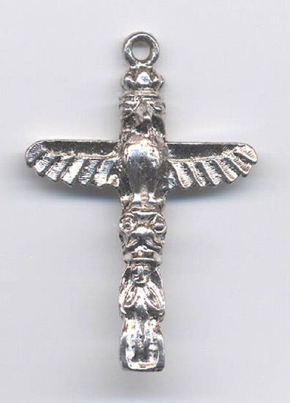Vintage Vancouver Totem Pole Anhänger Sterling Silber 3D Armband Anhänger Vintage Vancouver Totem Pole Anhänger Sterling Silber 3D Armband Anhänger von GibsonsVintageShop