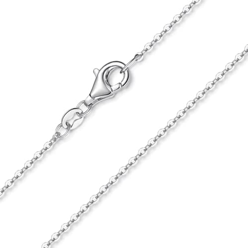 Gicko Erbskette Silber 925-1,2mm Dünne Schlangenkette - Halskette für Damen und Herren - Silberkette damen 925 ohne anhänger in verschiedenen Längen 40,45,50,55,60CM V2 (60) von Gicko