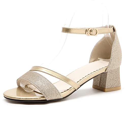 Gicoiz Bride Hochzeit Blockabsatz Pailletten Sandalen Sparkly Basic Knöchelriemchen Party Glitzer Schuhe Mode Mitte Absatz Schuhe Kleid Gold Gr 43 EU-45Cn Gicoiz Bride Hochzeit Blockabsatz Pailletten Sandalen Sparkly Basic Knöchelriemchen Party Glitzer Schuhe Mode Mitte Absatz Schuhe Kleid Gold Gr 43 EU-45Cn von Gicoiz