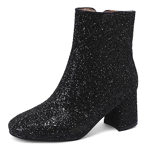 Gicoiz Bride Winter Mode Blockabsatz Pailletten Chelsea Stiefel Hochzeit Elegant Warm Hohen Blockabsatz Stiefel Schnüren Biker Ankle Stiefeletten Kleid Schwarz Gr 39 EU-40Cn Gicoiz Bride Winter Mode Blockabsatz Pailletten Chelsea Stiefel Hochzeit Elegant Warm Hohen Blockabsatz Stiefel Schnüren Biker Ankle Stiefeletten Kleid Schwarz Gr 39 EU-40Cn von Gicoiz