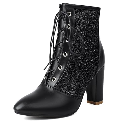 Gicoiz Bride Winter Warm Pointed Toe Elegant Pailletten Stiefeletten Hochzeit Mode Hohen Blockabsatz Stiefel Military Biker Stiefeletten Kleid Schwarz Gr 40 EU-41Cn Gicoiz Bride Winter Warm Pointed Toe Elegant Pailletten Stiefeletten Hochzeit Mode Hohen Blockabsatz Stiefel Military Biker Stiefeletten Kleid Schwarz Gr 40 EU-41Cn von Gicoiz