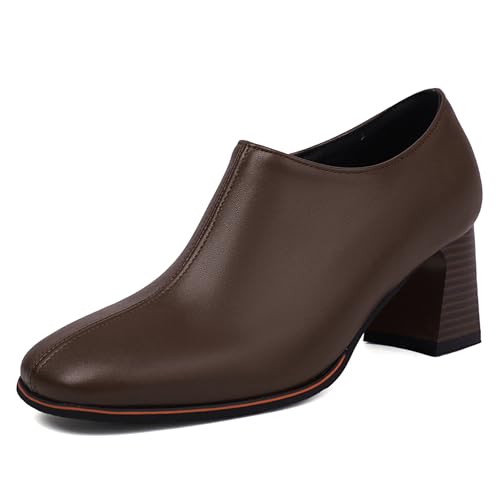 Gicoiz Buro Block Schuhe Damen Zip Loafer Square Toe Business Arbeit Formal Schuhe Chunky Höhe Ferse Pumpe Klassische Braun Gr 40 EU-41Cn Gicoiz Buro Block Schuhe Damen Zip Loafer Square Toe Business Arbeit Formal Schuhe Chunky Höhe Ferse Pumpe Klassische Braun Gr 40 EU-41Cn von Gicoiz