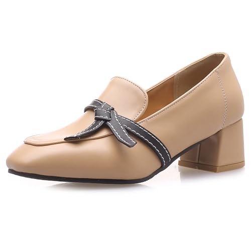 Gicoiz Buro Mokassins Damen Square Toe Block Schuhe Business Ohne Verschluss Klassische Arbeit Formal Loafer Chunky Pumps Leisure Aprikose Gr 31 EU Gicoiz Buro Mokassins Damen Square Toe Block Schuhe Business Ohne Verschluss Klassische Arbeit Formal Loafer Chunky Pumps Leisure Aprikose Gr 31 EU von Gicoiz