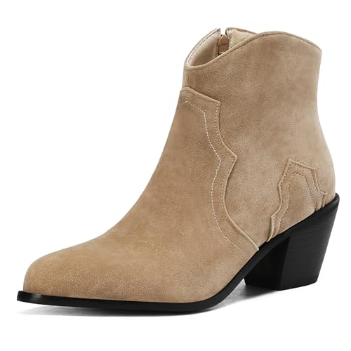 Gicoiz Damen Blockabsatz Cowboy Stiefeletten Pointed Toe Ketten Equestrian Mode Blockabsatz Stiefel Western Chelsea Warm Stiefeletten Klassische Aprikose Gr 42 EU-44Cn Gicoiz Damen Blockabsatz Cowboy Stiefeletten Pointed Toe Ketten Equestrian Mode Blockabsatz Stiefel Western Chelsea Warm Stiefeletten Klassische Aprikose Gr 42 EU-44Cn von Gicoiz